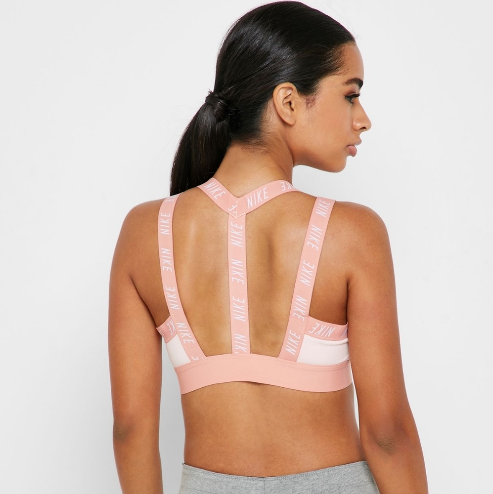 Nike indy logo strappy back sports bra Medium